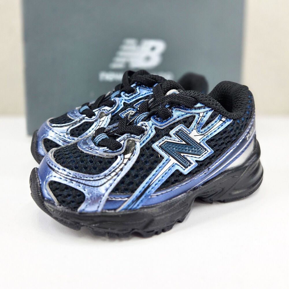 New Balance 740 Bungee Lace Shoreline Blue Toddler Sneakers NIB Sz 4c